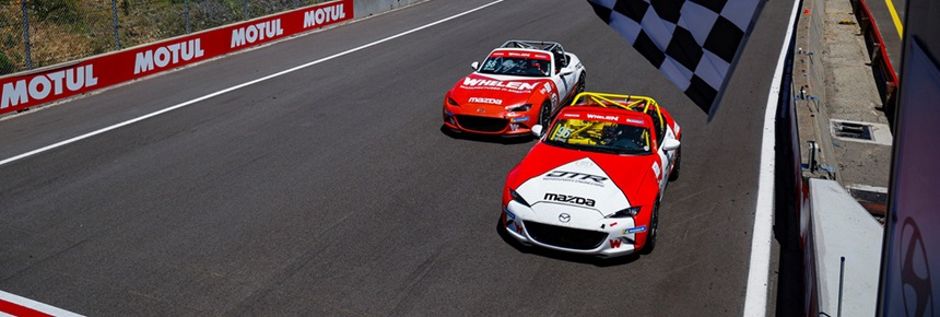 Thomas Wins Whelen Mazda MX-5 Cup Race in Monterey After One Lap