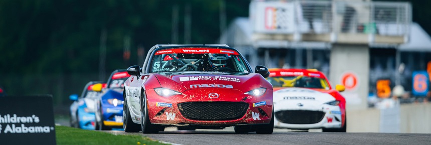 Rain or Shine, Gonzalez is Unstoppable in Mazda MX-5 Cup at Barber