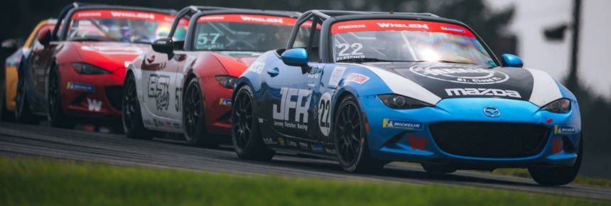 Fletcher Charges to Whelen Mazda MX-5 Cup Win at Mid-Ohio